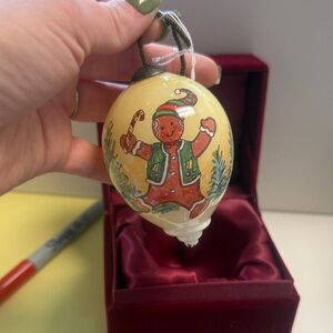 Handpainted NeQwa Whimsical Gingerbread Man Ornament #441